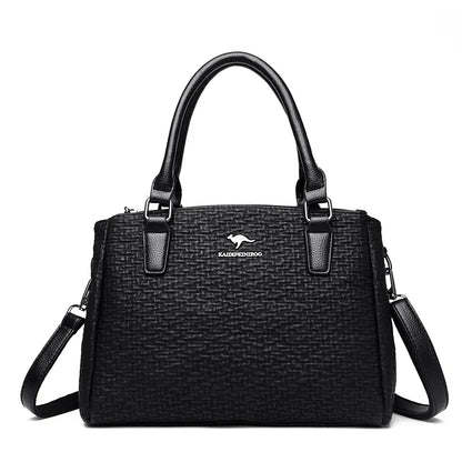 High Quality Leather Women Shoulder Crossbody Bags 2023 Vintage Large Capacity Ladies Handbags Luxury Female Messenger Tote Sac