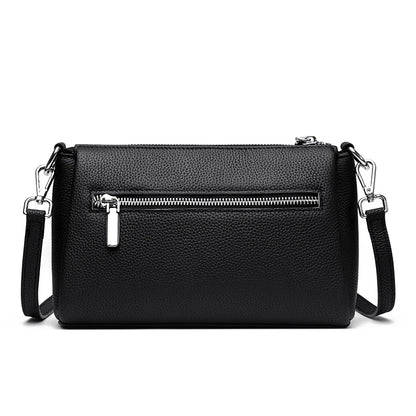 High Quality Litchi Pattern Genuine Leather Women's Schoolbag Crossbody Bags 2023 Luxury Cowhide Large Capacity Female Handbags