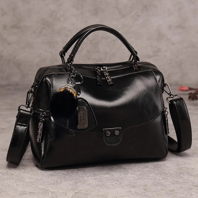 High Quality Luxury Designer PU Leather Shoulder Bag Ladies Cross Body Female Boston Handbags Totes Bags for Women Purse