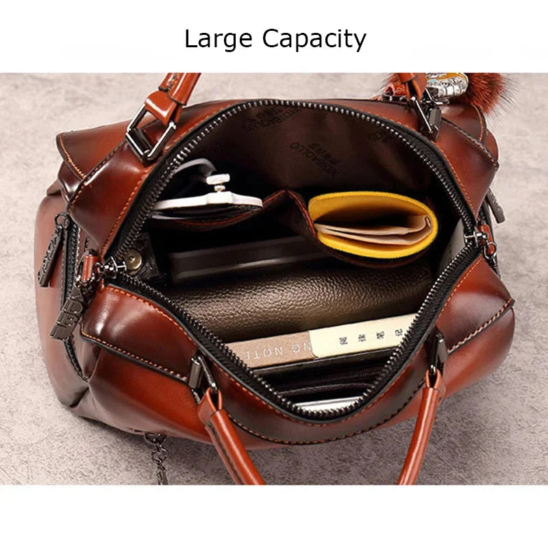 High Quality Luxury Designer PU Leather Shoulder Bag Ladies Cross Body Female Boston Handbags Totes Bags for Women Purse