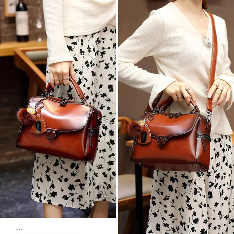 High Quality Luxury Designer PU Leather Shoulder Bag Ladies Cross Body Female Boston Handbags Totes Bags for Women Purse