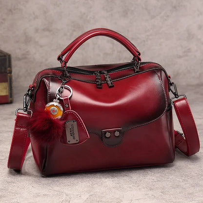 High Quality Luxury Designer PU Leather Shoulder Bag Ladies Cross Body Female Boston Handbags Totes Bags for Women Purse