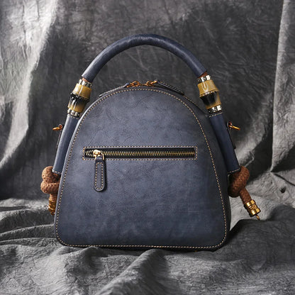 High Quality Luxury Handmade Embossed Women Crossbody New Retro Genuine Leather Shell Ladies Chinese Style Shoulder Bags
