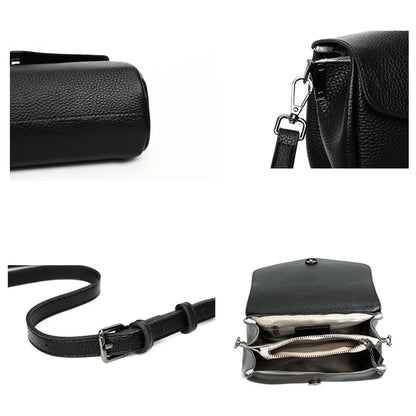 High Quality Luxury Ladies Shoulder Bags Genuine Leather Small Women Crossbody Messenger Bags Real Cowhide Fashion Women Bags