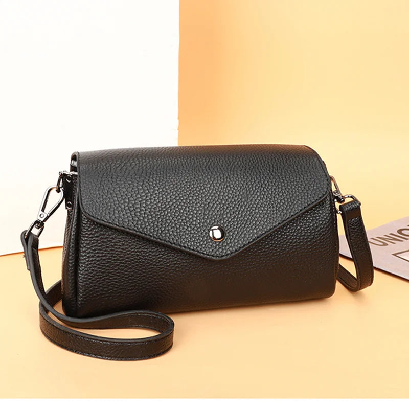 High Quality Luxury Ladies Shoulder Bags Genuine Leather Small Women Crossbody Messenger Bags Real Cowhide Fashion Women Bags