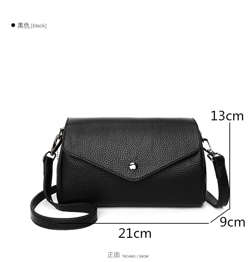 High Quality Luxury Ladies Shoulder Bags Genuine Leather Small Women Crossbody Messenger Bags Real Cowhide Fashion Women Bags