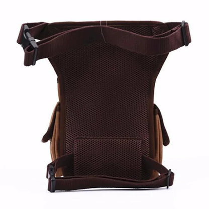 High Quality Men Canvas Military Waist Leg Bag Motorcycle Rider Multi Pockets Casual Drop Thigh Male Bum Hip Belt Fanny Pack