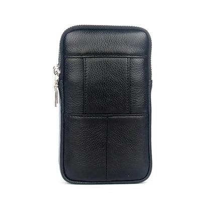 High Quality Men Genuine Leather Fanny Waist Coin Purse Pocket Belt Pouch Fashion Hip Bum Cell/Mobile Phone Case Bag