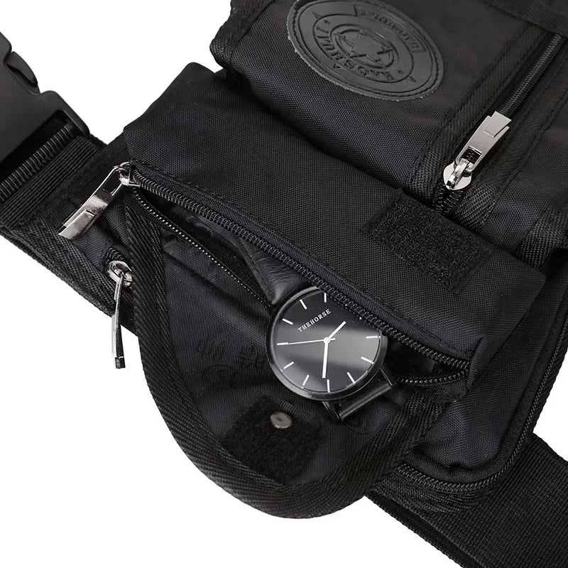 High Quality Men Nylon Cross Body Fanny Motorcycle Rider Hip Belt Leg s Travel Drop Thigh Pouch Military Waist Pack Bag