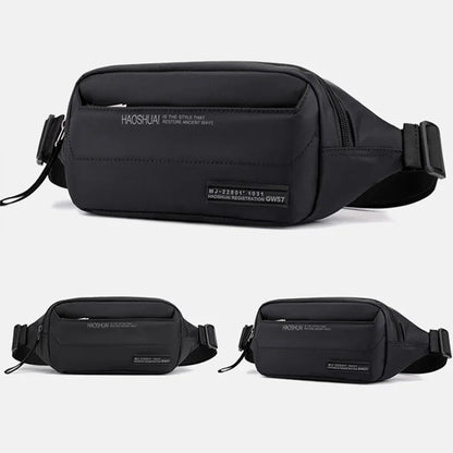 High Quality Men Nylon Hip Bum Fanny Money Pouch Multi-Pocket New Fashion Sling Crossbody Chest Pack Male Waist Belt Bags