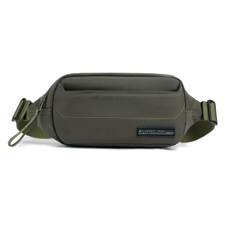 High Quality Men Nylon Hip Bum Fanny Money Pouch Multi-Pocket New Fashion Sling Crossbody Chest Pack Male Waist Belt Bags