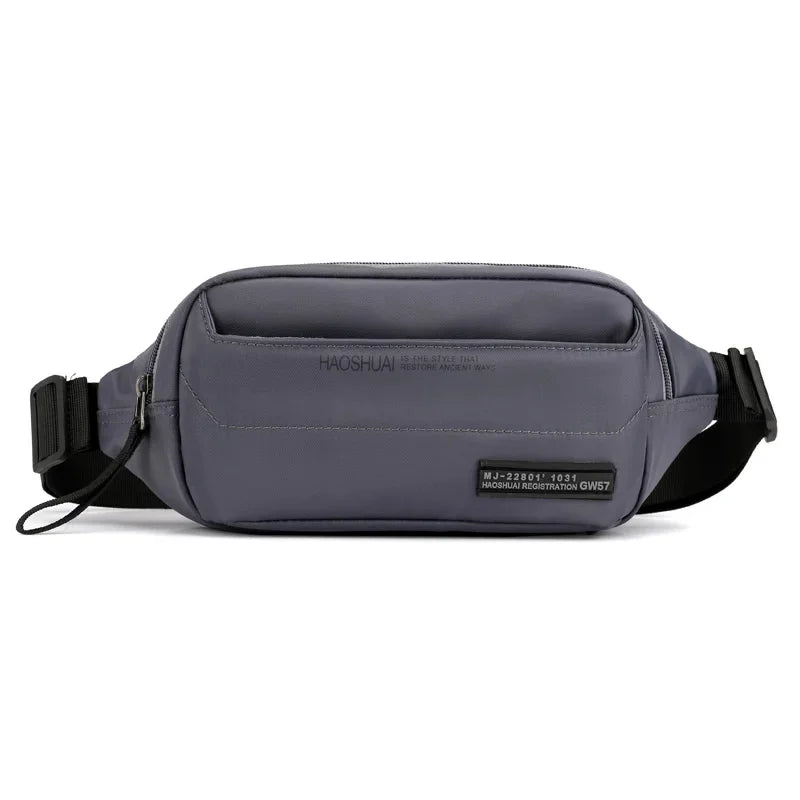High Quality Men Nylon Hip Bum Fanny Money Pouch Multi-Pocket New Fashion Sling Crossbody Chest Pack Male Waist Belt Bags