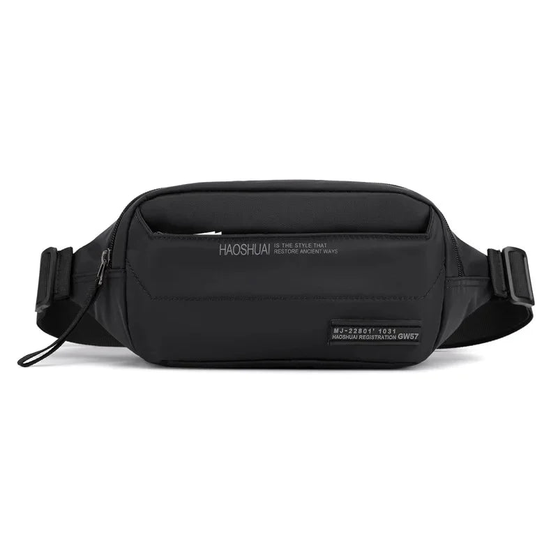 High Quality Men Nylon Hip Bum Fanny Money Pouch Multi-Pocket New Fashion Sling Crossbody Chest Pack Male Waist Belt Bags