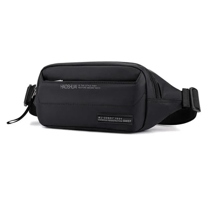 High Quality Men Nylon Hip Bum Fanny Money Pouch Multi-Pocket New Fashion Sling Crossbody Chest Pack Male Waist Belt Bags