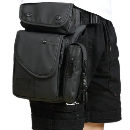 High Quality Men Waterproof Nylon/Canvas Waist Fanny Pack Travel Cross Body Shoulder Motorcycle Ride Hip Bum Belt Drop Leg Bag
