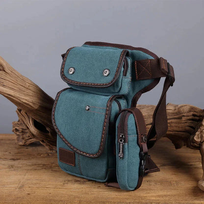 High Quality Men Waterproof Nylon/Canvas Waist Fanny Pack Travel Cross Body Shoulder Motorcycle Ride Hip Bum Belt Drop Leg Bag