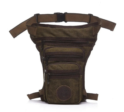 High Quality Men's Canvas/Nylon Drop Leg Bag Messenger Shoulder for Trekking Motorcycle Riding Belt Hip Bum Fanny Waist Pack