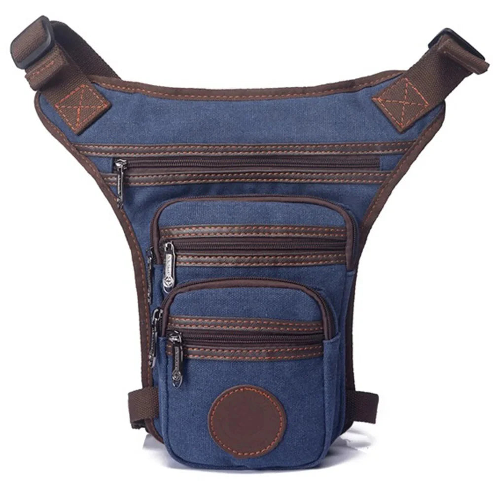 High Quality Men's Canvas/Nylon Drop Leg Bag Messenger Shoulder for Trekking Motorcycle Riding Belt Hip Bum Fanny Waist Pack