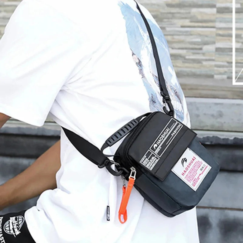 High Quality Men's Nylon Single Shoulder Messenger Tote Bags Military Waist Belt Pack Fashion Small Cross Body Top Handle Bag