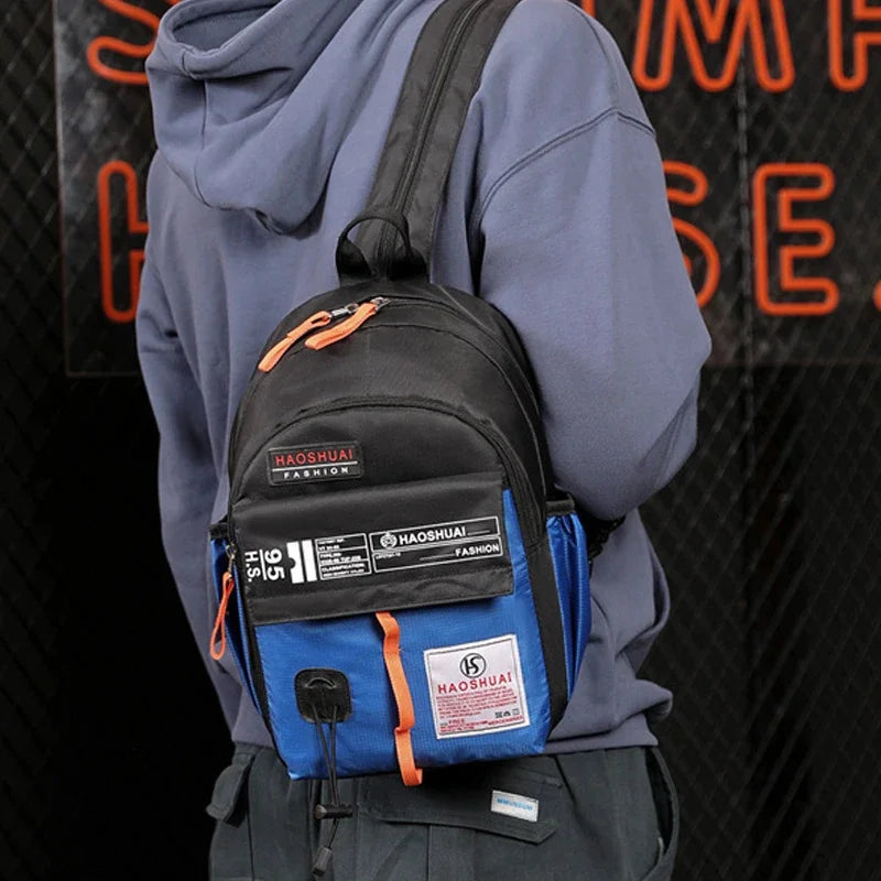 High Quality Military Nylon Men Sling Rucksack Small Backpack Multi-Functional Casual Male One Shoulder Cross Body Chest Bags