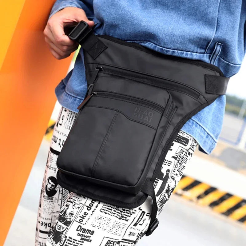 High Quality Motorcycle Hip Belt Waist Fanny Pack Riding Travel Shoulder Messenger Cross Body Bags Nylon Men Thigh Drop Leg Bag