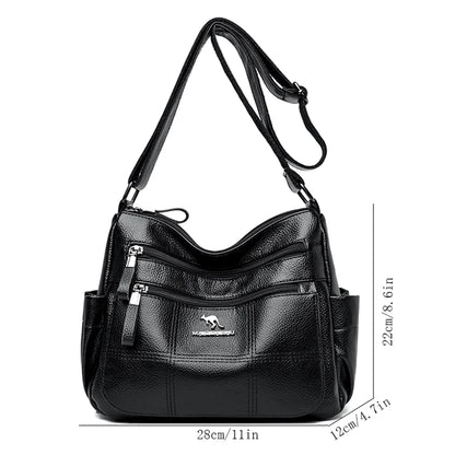 High Quality Multi Pockets Soft Leather Shoulder Crossbody Bags for Women Designer Messenger Bag Luxury Bags Purses and Handbags