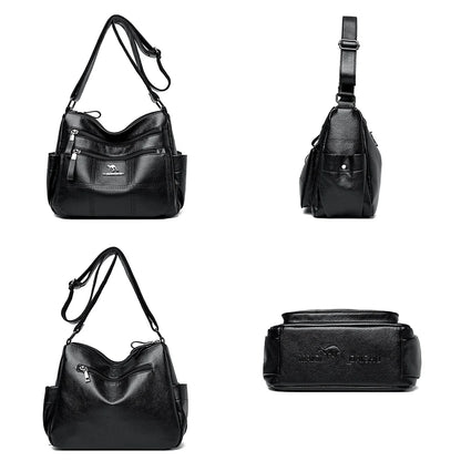 High Quality Multi Pockets Soft Leather Shoulder Crossbody Bags for Women Designer Messenger Bag Luxury Bags Purses and Handbags