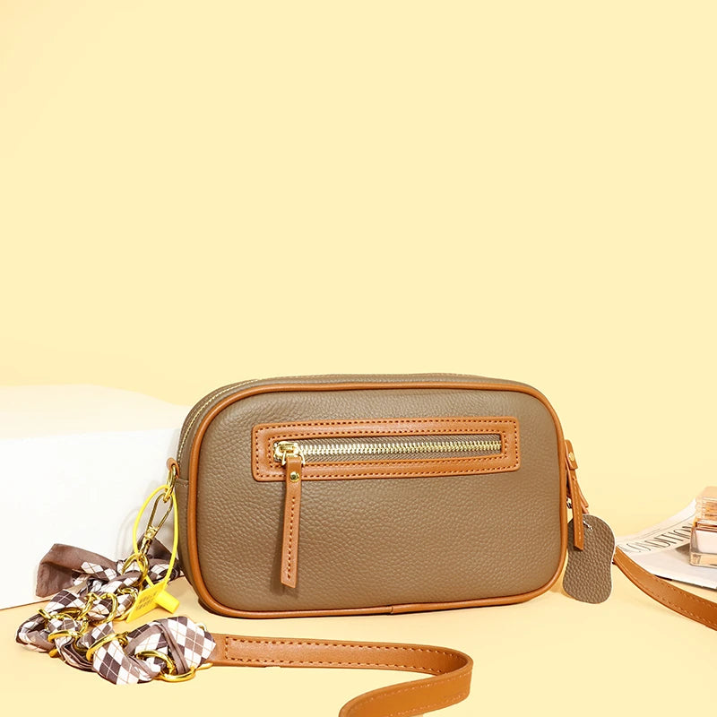 High Quality Natural Cowskin Female Shoulder Crossbody Tote Genuine Leather Bags For Women Casual Simple Small Women's Handbags