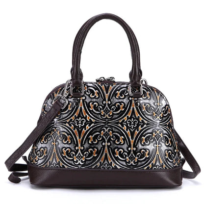 High Quality Natural Skin Women Sling Shoulder Pack Female Messenger Tote Bag Lady Genuine Embossed Leather Vintage Handbag New