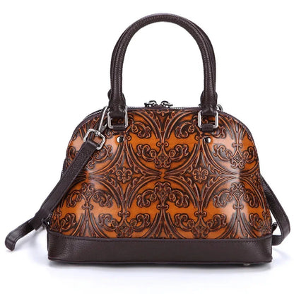 High Quality Natural Skin Women Sling Shoulder Pack Female Messenger Tote Bag Lady Genuine Embossed Leather Vintage Handbag New