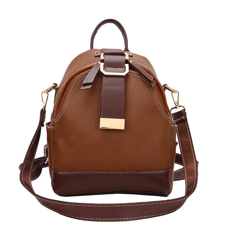 High Quality New Designer Fashion Luxury Backpack Women Small Soft Leather Multi Function Backpack Female Ladies Shoulder Bag
