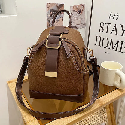 High Quality New Designer Fashion Luxury Backpack Women Small Soft Leather Multi Function Backpack Female Ladies Shoulder Bag