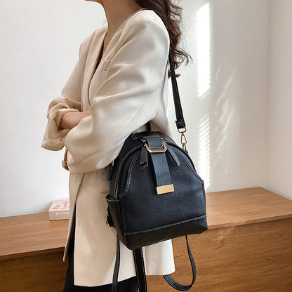 High Quality New Designer Fashion Luxury Backpack Women Small Soft Leather Multi Function Backpack Female Ladies Shoulder Bag