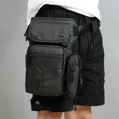 High Quality Nylon/Canvas Leg Drop Hip Cross Body Shoulder Fanny Bag Messenger Motorcycle Rider Cell Phone Waist Pack Belt Bags