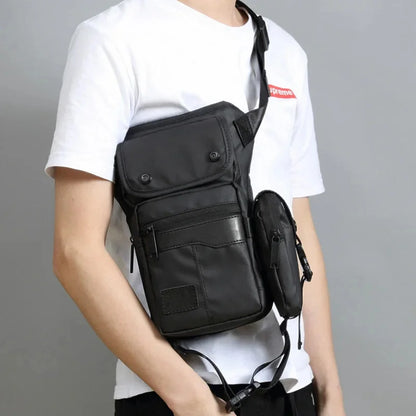 High Quality Nylon/Canvas Leg Drop Hip Cross Body Shoulder Fanny Bag Messenger Motorcycle Rider Cell Phone Waist Pack Belt Bags