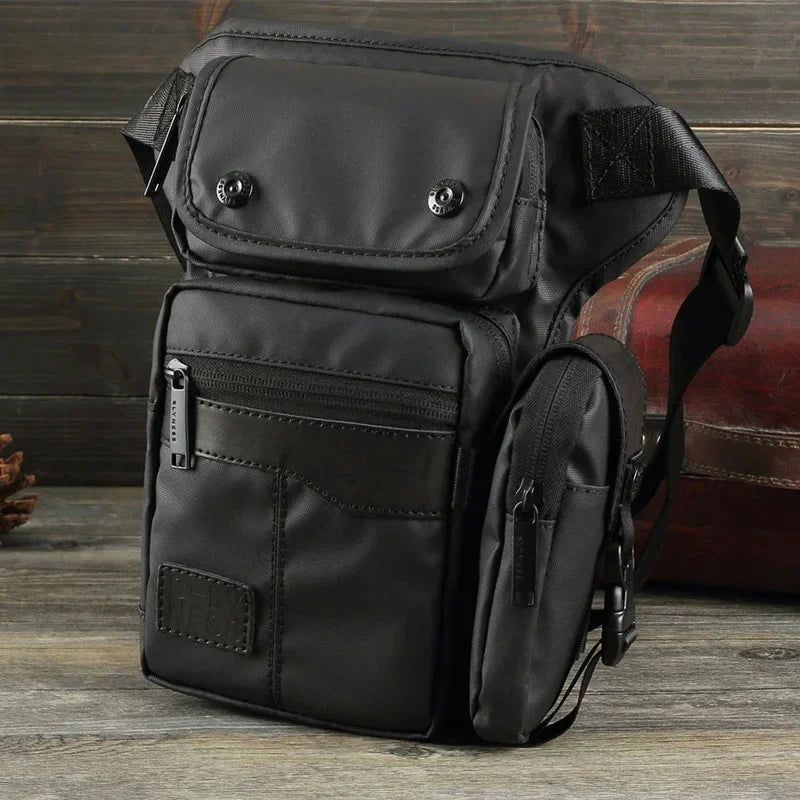 High Quality Nylon/Canvas Leg Drop Hip Cross Body Shoulder Fanny Bag Messenger Motorcycle Rider Cell Phone Waist Pack Belt Bags