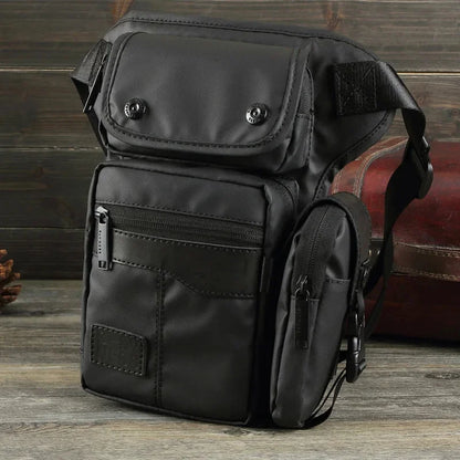 High Quality Nylon/Canvas Leg Drop Hip Cross Body Shoulder Fanny Bag Messenger Motorcycle Rider Cell Phone Waist Pack Belt Bags