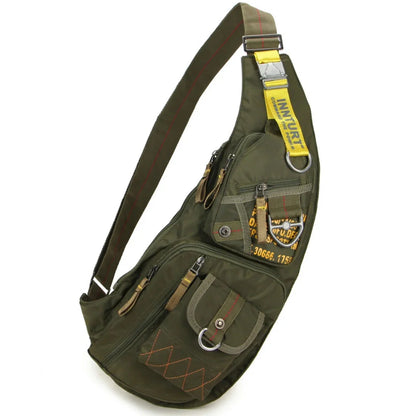 High Quality Nylon Men One Shoulder Back Pack Travel Military Waterproof Casual Cross Body Messenger Sling Rucksack Chest Bag