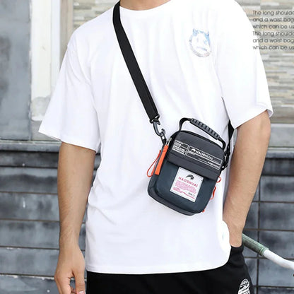 High Quality Nylon Sling Shoulder Messenger Tote Bags Waist Fanny Belt Pack Fashion Casual Men Small Cross Body Top Handle Bag