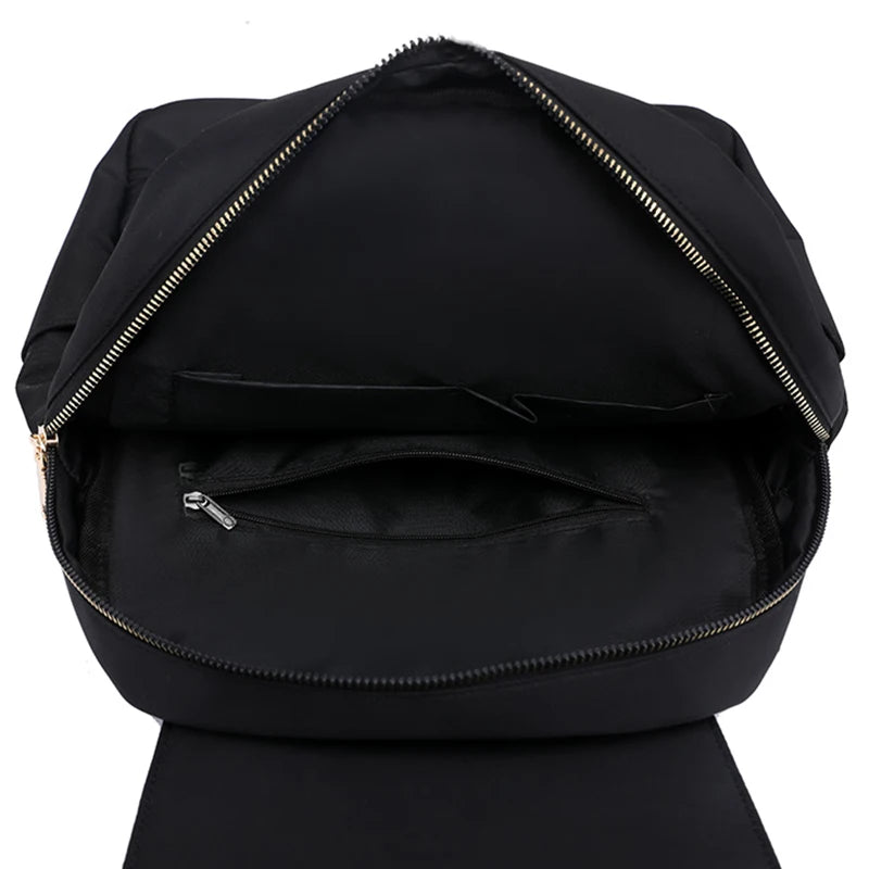 High Quality Nylon Waterproof Backpack Women Casual Lides Shoulder Bag Rivet Decoration School Bags For Teenagers Girls Mochilas