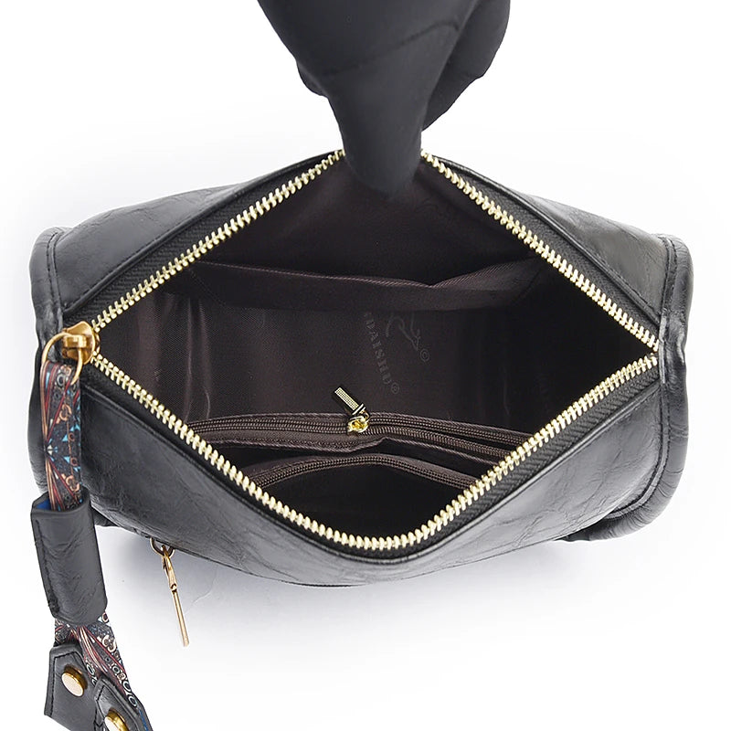 High Quality Oil Wax Leather Shoulder Crossbody Bags For Women 2024 Luxury Brand Ladies Messenger Tote Sac Fashion Women Handbag