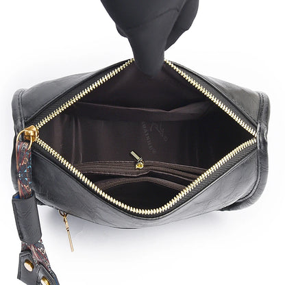 High Quality Oil Wax Leather Shoulder Crossbody Bags For Women 2024 Luxury Brand Ladies Messenger Tote Sac Fashion Women Handbag