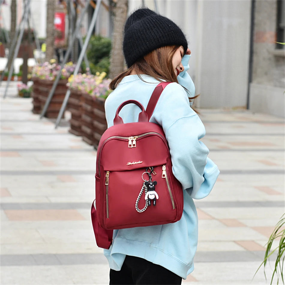 High Quality Oxford Waterproof Large Capacity Backpacks Women Travel Bag Solid Harajuku Student Schoolbag Backpack Unisex Bags