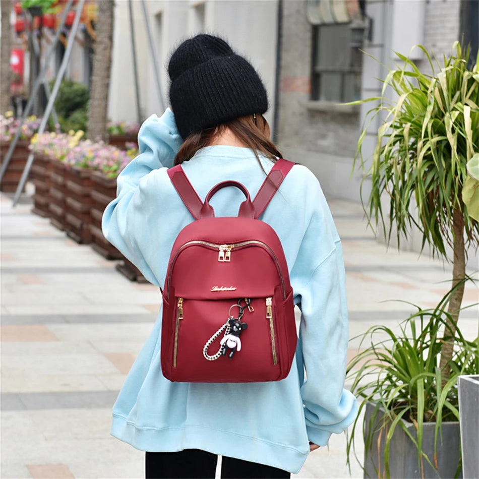 High Quality Oxford Waterproof Large Capacity Backpacks Women Travel Bag Solid Harajuku Student Schoolbag Backpack Unisex Bags