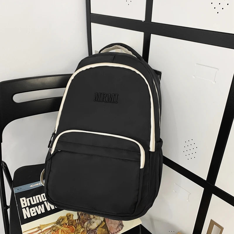 High Quality Oxford Women Backpack Cool Multiple Pockets Men Travel Bag Unisex Solid Color Schoolbag Teenagers Bookbag