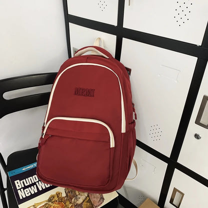 High Quality Oxford Women Backpack Cool Multiple Pockets Men Travel Bag Unisex Solid Color Schoolbag Teenagers Bookbag