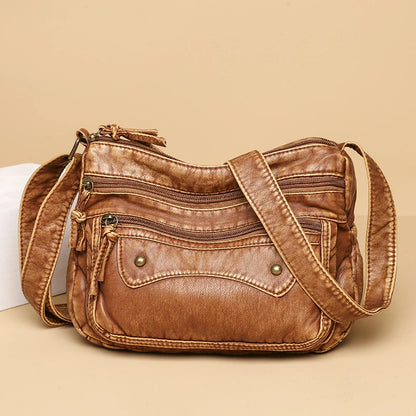 High Quality PU Leather Luxury Women Handbags Purses Designer Retro Shoulder Crossbody Bags for Female 2022 Ladies Messenger Sac