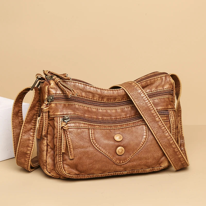 High Quality PU Leather Luxury Women Handbags Purses Designer Retro Shoulder Crossbody Bags for Female 2022 Ladies Messenger Sac