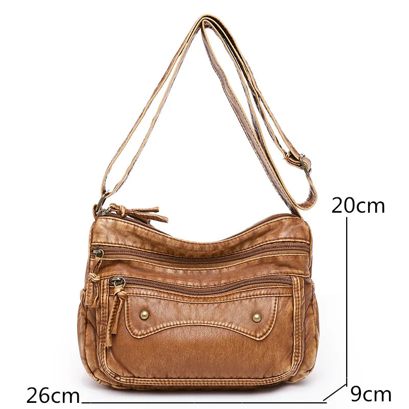 High Quality PU Leather Luxury Women Handbags Purses Designer Retro Shoulder Crossbody Bags for Female 2022 Ladies Messenger Sac