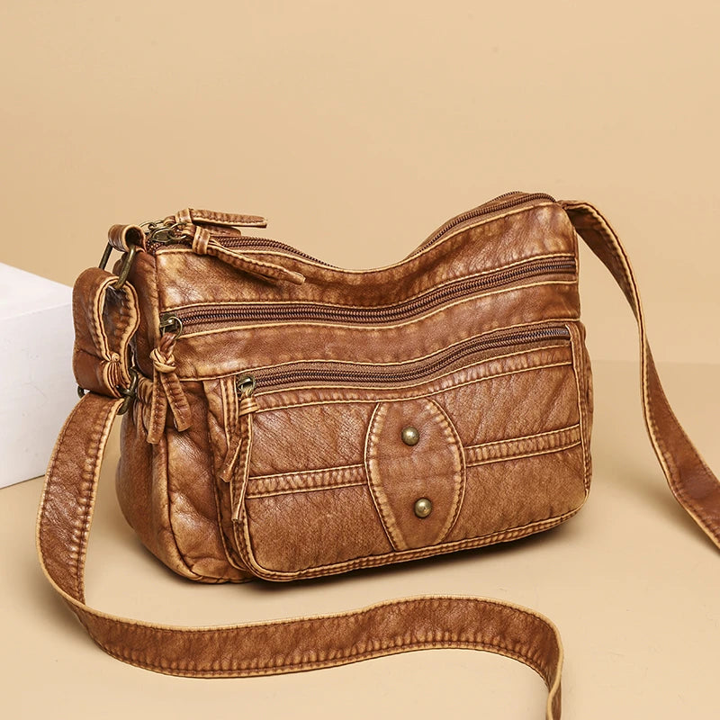 High Quality PU Leather Luxury Women Handbags Purses Designer Retro Shoulder Crossbody Bags for Female 2022 Ladies Messenger Sac